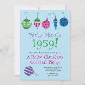 Retro-kerstman met de hand-geïllustreerde cocktail kaart (Voorkant)