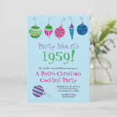 Retro-kerstman met de hand-geïllustreerde cocktail kaart (Staand voorkant)