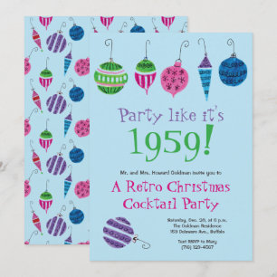 Retro-kerstman met de hand-geïllustreerde cocktail kaart