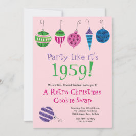 Retro-kerstman met de hand-geïllustreerde cocktail kaart