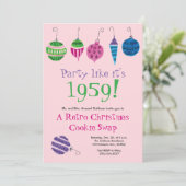 Retro-kerstman met de hand-geïllustreerde cocktail kaart (Staand voorkant)