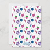 Retro-kerstman met de hand-geïllustreerde cocktail kaart (Achterkant)