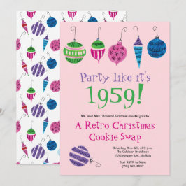 Retro-kerstman met de hand-geïllustreerde cocktail kaart