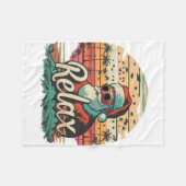 Retro Kerstman met een titel Relax Fleece Deken (Voorkant (Horizontaal))