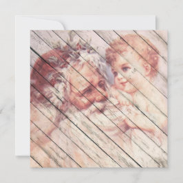 Retro |  kerstman met kind feestdagenkaart