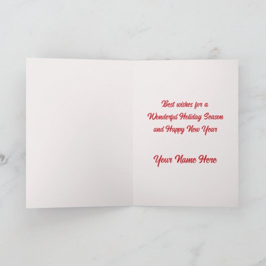 Retro  kerstman met Rudolf Custom Kerstmis Feestdagen Kaart (Binnen)