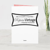 Retro Kerstman op Plaid Feestdagen Kaart (Achterkant)