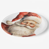 Retro Kerstman Papieren Bordje (Gekanteld)