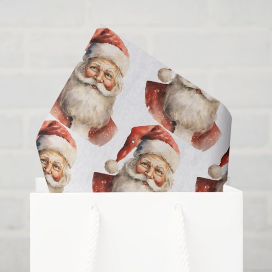 Retro Kerstman Patroon Tissuepapier (Cadeauzakje)
