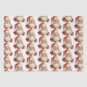 Retro Kerstman Patroon Tissuepapier (Voorkant)