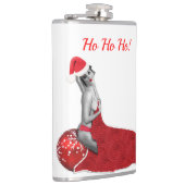 Retro Kerstman Pinup Girl Art Hip Flask Heupfles (Rechts)