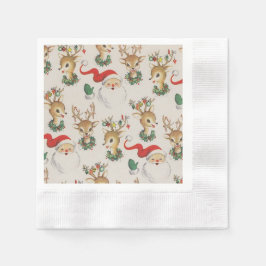 Retro Kerstman, Rendier servetten