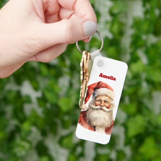 Retro Kerstman Sleutelhanger (Hand)