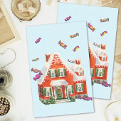  retro kerstman snoep gingerbrood huis tissuepapier