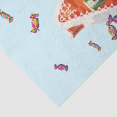 retro kerstman snoep gingerbrood huis tissuepapier (Detail)