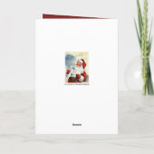  retro kerstman tekstkaart toevoegen feestdagen kaart (Achterkant)