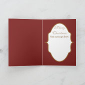  retro kerstman tekstkaart toevoegen feestdagen kaart (Binnen)