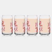 Retro Kerstman Vrolijk en Stralend Groovy Blikvorm Glas (Links)