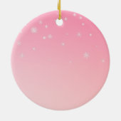 Retro Kerstman Vrolijk Kerstfeest in het roze Keramisch Ornament (Achterkant)