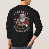 Retro Kerstman Werkplaats Crew Kerstmis T-shirt (Achterkant)