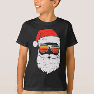 Retro Kerstman Zonnebril Kerstmis In Juli Zomer  T-shirt