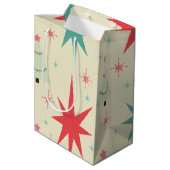 Retro Kerstmis 1950 Medium Cadeauzakje (Achterkant Gekanteld)