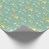 Retro Kerstmis 1958 Gift Wrap -Winter Forest Cadeaupapier (Hoek)