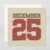 Retro Kerstmis 25 december Feestdag Winter  Feestdagenkaart (Voorkant / Achterkant)