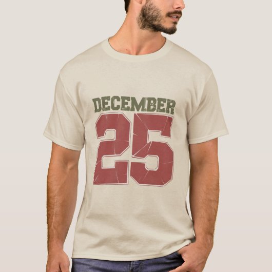 Retro Kerstmis 25 december Vakantie Winter T-shirt (Voorkant)