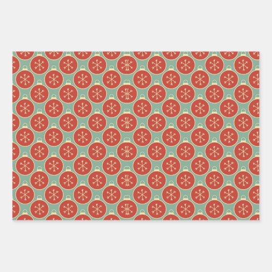 Retro Kerstmis, 60 jaar  verloopdop Inpakpapier Vel (Voorkant 3)