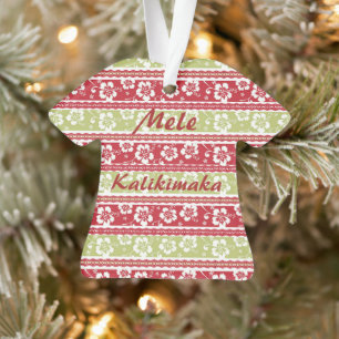 Retro Kerstmis Aloha Shirt Ornament
