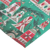 Retro Kerstmis, Bel Ornamenten, Vintage, Medium Tafelloper (Hoek)