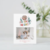 Retro Kerstmis Briefkaart (Staand voorkant)