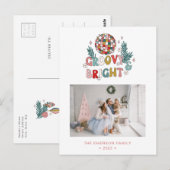 Retro Kerstmis Briefkaart (Voorkant / Achterkant)