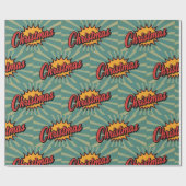 Retro Kerstmis Cadeaupapier (Vlak)