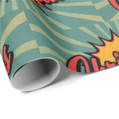 Retro Kerstmis Cadeaupapier (Rol Hoek)