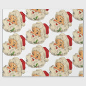 Retro Kerstmis Cadeaupapier (Vlak)