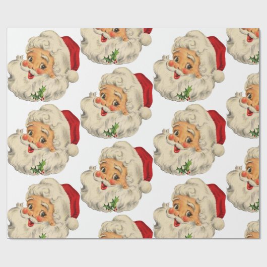 Retro  Kerstmis Cadeaupapier (Vlak)