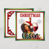 Retro Kerstmis Cheer Pin-up Feestdagenkaart (Voorkant / Achterkant)