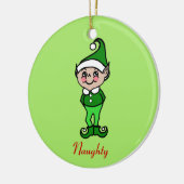 Retro Kerstmis Elf-Ornament Keramisch Ornament (Links)