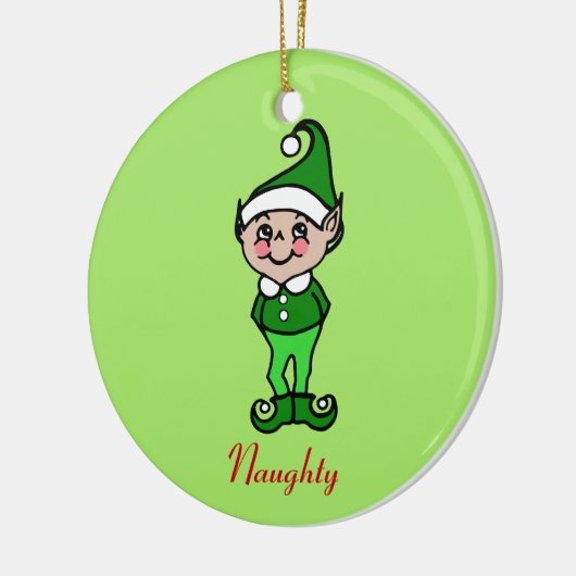 Retro Kerstmis Elf-Ornament Keramisch Ornament (Links)