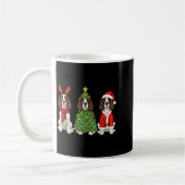 Retro Kerstmis Engelse Springer Spaniel Sint Rei Koffiemok (Links)