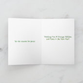 retro-Kerstmis Feestdagen Kaart (Binnen)