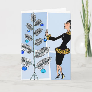 retro-Kerstmis Feestdagen Kaart