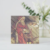 Retro | kerstmis feestdagenkaart (Staand voorkant)