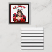 Retro Kerstmis Geen Filter Pinup Notitiekaartje (Voorkant / Achterkant)