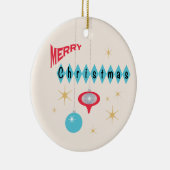 Retro Kerstmis groet ornament (Rechts)