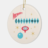 Retro Kerstmis groet ornament (Links)