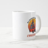 Retro Kerstmis Grote Koffiekop (Voorkant rechts)