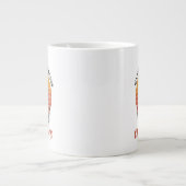 Retro Kerstmis Grote Koffiekop (Voorkant)